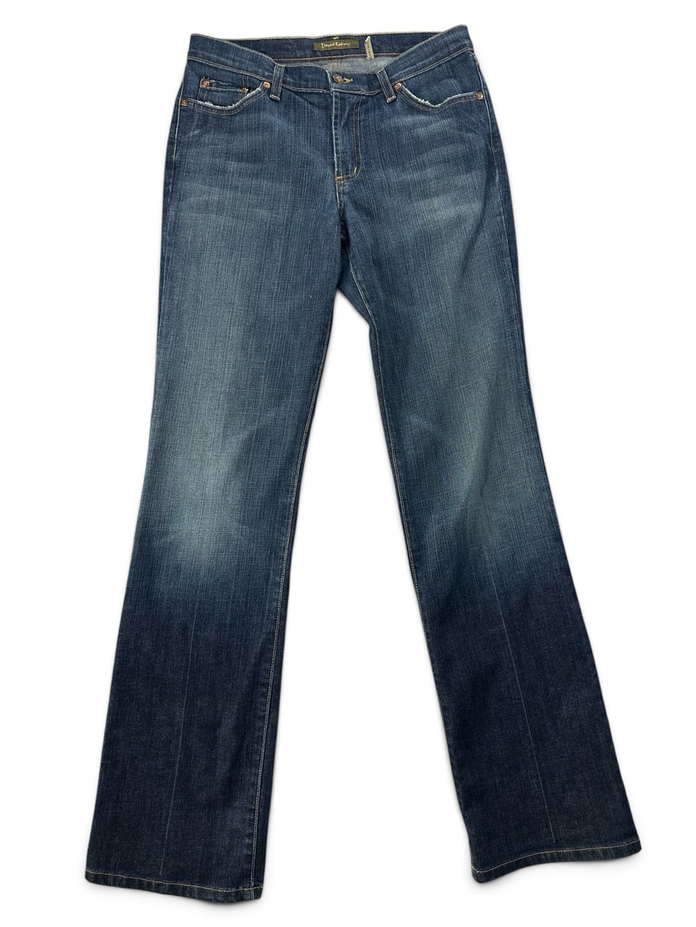 David Kahn Women's Straight Leg Jeans in Dark Indigo Wash